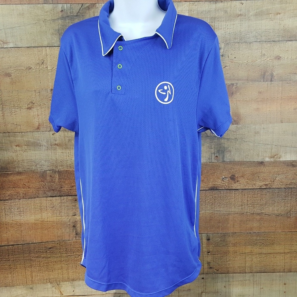 Zumba Wear Blouse Top Women's Size S Blue DK4